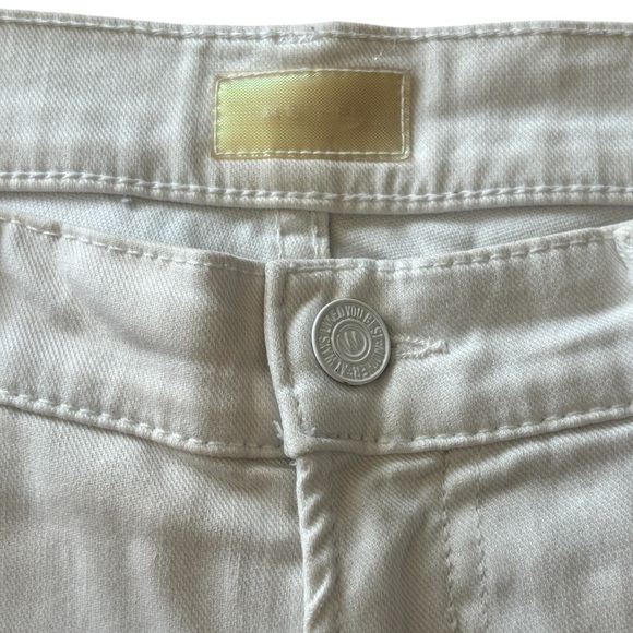 Mother Jeans The Dropout Glass Slipper Size 25 Cream Color - Picture 2 of 9